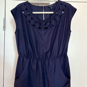 BANANA REPUBLIC Sheath Dress. EUC like new. Navy Blue. 100% Polyester Sz 10